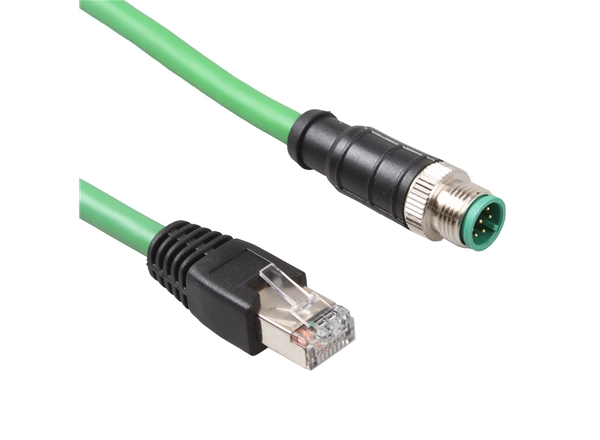 M12 8P A型（xíng）直頭轉RJ45 德式工業網線