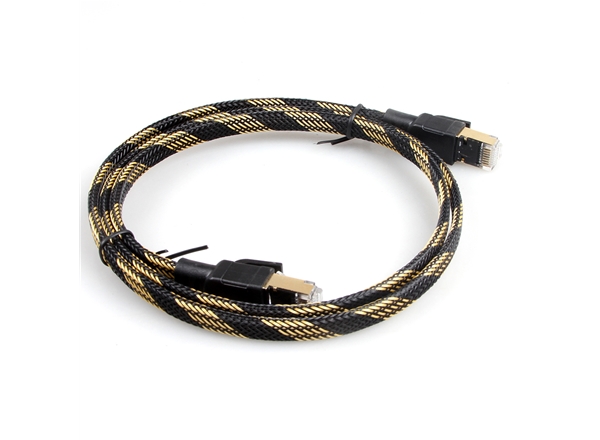 七類（lèi）SFTP扁平純銅網絡跳線帶外編織網-副本