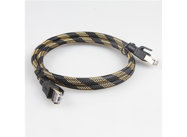 八類SFTP純銅雙屏蔽網線帶編織網-網（wǎng）線廠家